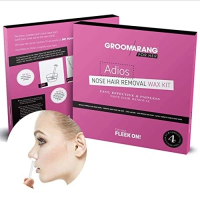 Image of Groomarang for Her Adios Nose Hair Removal Wax Kit Fast Effective &amp; Painless