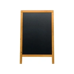 Image of Securit Duplo Double sided Pavement Chalkboard Lacquered Teak Frame