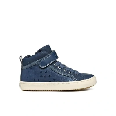 Image of Geox J KALISPERA GIRL girls&#039;s Children&#039;s Shoes (High top Trainers) in Blue