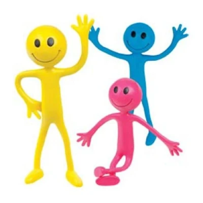 Image of Tobar Bendable Smiler Figure Fidget Toy, Assorted Colors, 1 piece