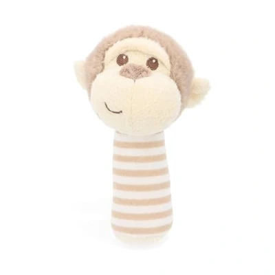 Image of Keel Toys 14cm Keeleco Baby Marcel Monkey Stick Rattle