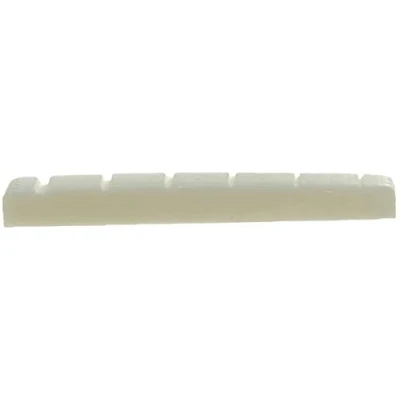 Image of Dopro 42x3.5mm Flat Bottom Pure Cattle Bone Electric Guitar Nut for Strat Tele Guitars
