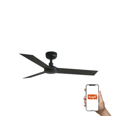 Image of Cruiser Small 3 Blade Ceiling Fan Matt Black Tuya Smart System