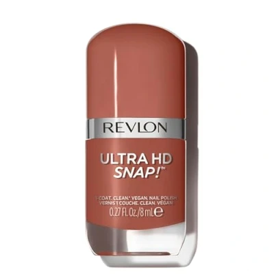 Image of Revlon Ultra HD Snap Nail Polish, Long Lasting Vegan Formula, Quick Drying &amp; One Coat Full Coverage Colour (8ml) Basic (013) Unisex
