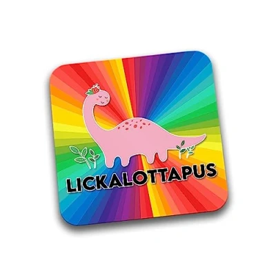 Image of Rib Ticklerz Funny Coaster Lickalottapus Novelty Gay Lesbian Birthday Gifts Best Friend Colleague Secret Santa Bestie Friendship Humour DC164
