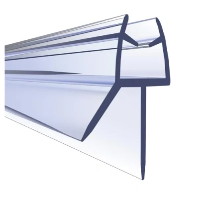 Image of Clear Bath Shower Screen Door Seal Strip Designed for 4 6mm Glass 870mm Up to 18mm Gap (Straight)