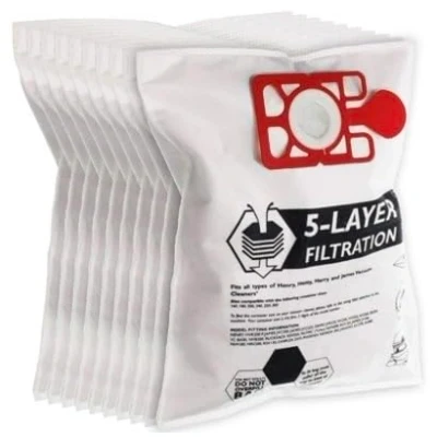 Image of Compatible Cloth Hoover Bags for Numatic Henry &amp; Hetty + Cordless HVB160 HEB160 Vacuum Cleaners (10 Bags)