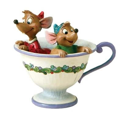 Image of Enesco Jim Shore Tea For Two (jaq &amp; Gus) Figurine