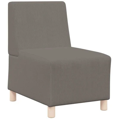 Image of vidaXL Sofa Chair with Cushion Light gray Corduroy fabric