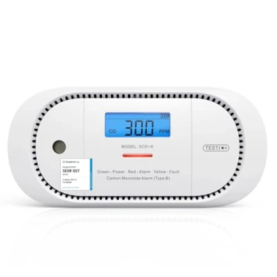 Image of X Sense Carbon Monoxide Detector Alarm with Digital LCD Display, CO 5 Year Replaceable Battery and Peak Value Memory, XC01 R