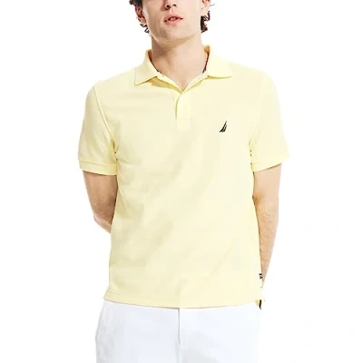 Image of Nautica Men&#039;s Classic Short Sleeve Solid Performance Deck Polo Shirt, Corn, XXL