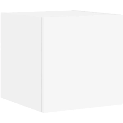 Image of vidaXL TV Wall Cabinet with LED Lights White 30.5x35x30 cm