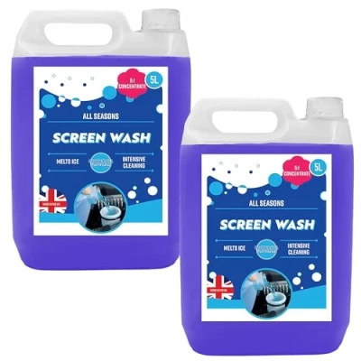 Image of 5 Litre Blue All Seasons Vehicle Screen Wash Effective Down To 5C Formula Streak Free Finish (1)