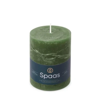Image of Spaas Rustic Pillar Candle 80/110 mm 65h, Dark Green