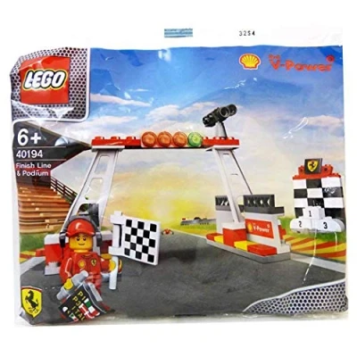 Image of New Shell V Power Lego Collection Finish Line, Podium &amp; Minifigure 40194