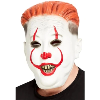 Image of Smiffys Clown Dictator Overhead Mask, Latex, Halloween Fancy Dress Accessory, Accessories Up Masks