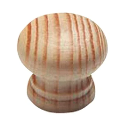 Image of Merriway BH03885 (10 Pcs) Pine Wood Drilled Unlacquered Cupboard Cabinet Drawer Door Knob 60 mm (2.1/2 Inch) Pack of 10 Pieces