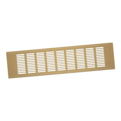 Image of 100x400mm Air Vent Cover Aluminium Ventilation Grille Gold Furniture Grill for Door, Wardrobe, Radiator