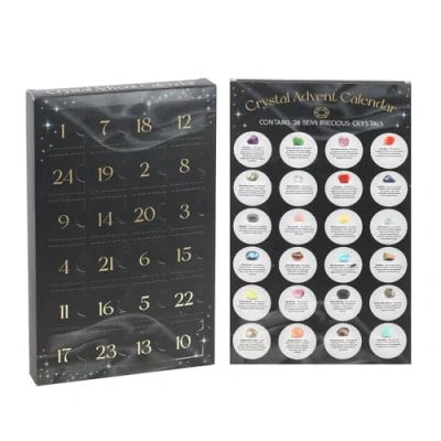 Image of 24 Day Crystal Advent Calendar Daily Surprise Gemstones, Bracelets, Necklaces, and More, Countdown to Christmas with Healing Crystals, Gift for Enthusiasts