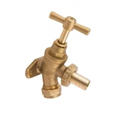 Image of UKDD® Outdoor Garden Bib Tap with Back Plate Outside 15mm Water Inlet (Suitable for 12mm or Hose)