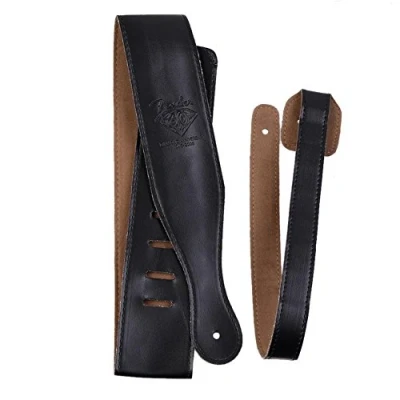 Image of Candora Leather Guitar Strap for Electric/Acoustic/Bass Classical Bass straps Black