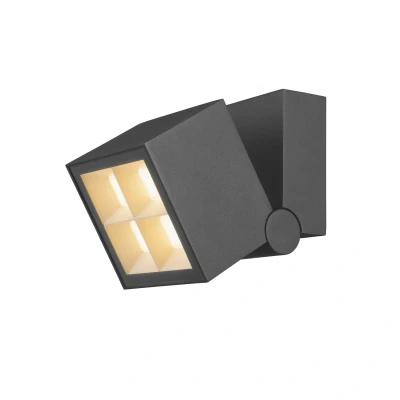 Image of SLV LED wall lamp S Cube, anthracite, aluminium, width 9.5 cm, CCT