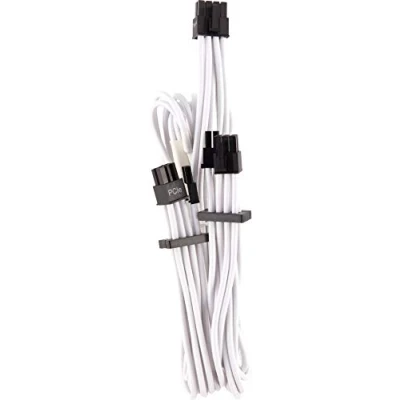 Image of Corsair Premium Individually Sleeved PCIe (Dual Connector) Cables Type 4 Gen White