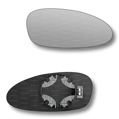 Image of Less4spares Replacement Wing Mirror Glass Right Compatible with Porsche Cayman 2005 2009 CLIP ON Driver Off side Heated Convex