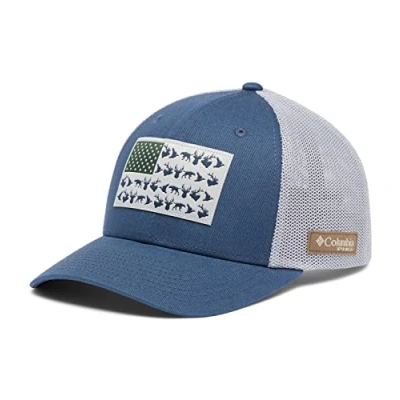 Image of Columbia PHG Game Flag Mesh Ball Cap, Zinc/Cool Grey, XXL