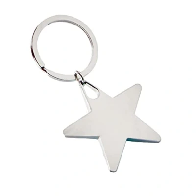 Image of ARFUKA Metal Star Keyring Zinc Alloy Shaped Keycain Key Ring Chain Gift for Christmas Birthday