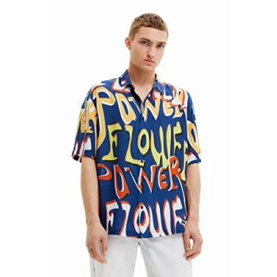 Image of Desigual Men&#039;s CAM_Felix,5000 T Shirt, Blue, L