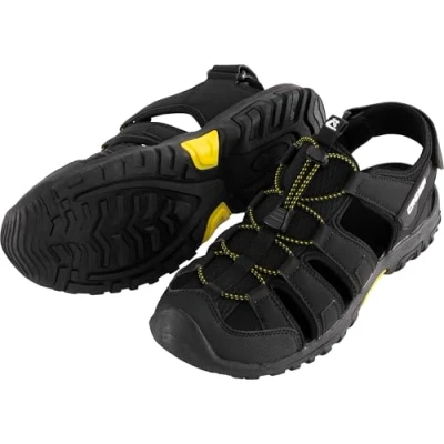 Image of CRESSI Luca Sandals Black/Yellow 41 Comfortable Unisex Trekking Sandal Ideal for Outdoor Adventures, Especially Suitable Hiking in Aquatic Environments, Black/Yellow,