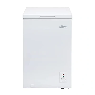 Image of Willow W99CFW Freestanding 99L Chest Freezer with Removable Storage Basket, Suitable for Outbuildings and Garages, 4* Rating White