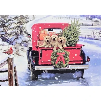 Image of Bringing Home the Tree Deluxe Boxed Holiday Cards (20 cards, 21 self sealing envelopes)