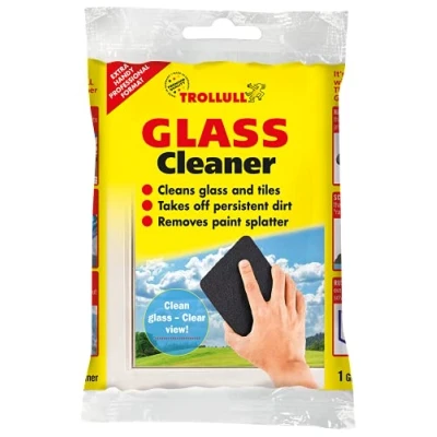 Image of TROLLULL glass cleaner, stainless steel wool wire wool, scratch free, window tile cleaner for walls and floors, 1 piece