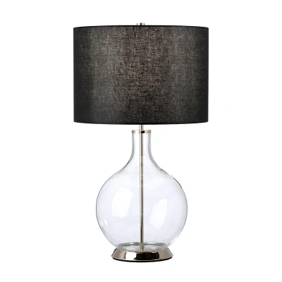 Image of Orb Table Lamp with Round Shade Polished Nickel