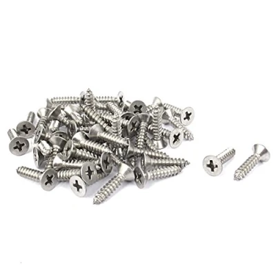 Image of sourcingmap M3.5 x 16mm Cross Head Countersunk Self Tapping Screw 50 Pcs