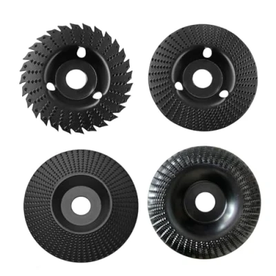 Image of Angle Grinder Wood Carving Disc 125mm, 4 PCS Grinding Wheel, Shaping for Grinders with 22mm Arbor,