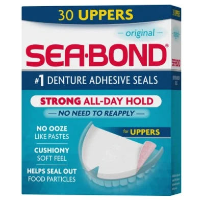 Image of Sea Bond Secure Denture Adhesive Seals, Original Uppers, 30 Count