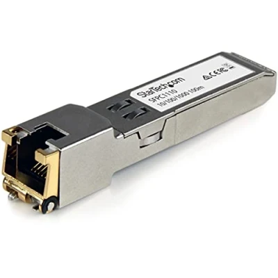 Image of StarTech.com Cisco SFP GE T Compatible Module 1000BASE to RJ45 Cat6/Cat5e 10/100/1000 Mbps RJ 45 100m IE3400, IE3300, IE3200 (SFPC1110)