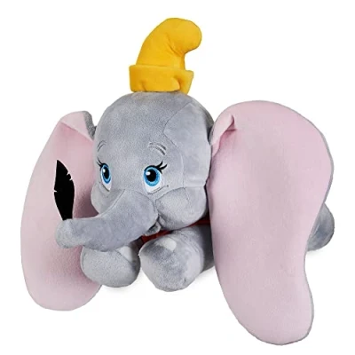 Image of Disney Store Official Dumbo Medium Soft Toy for Kids, 44cm/17, Plush Cuddly Classic Character, Baby Elephant with Iconic Hat, Embroidered Details and Feel Finish