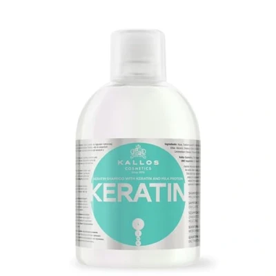 Image of Kallos Cosmetics Keratin Shampoo with and Milk Protein 1000 ml, white