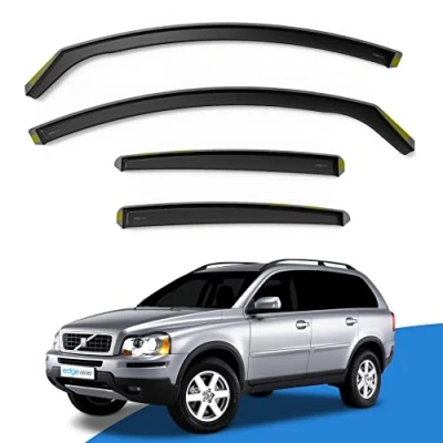 Image of EdgeVisors Wind Deflectors Set Fits: Volvo XC90 MK1 2003 2015 5 Door SUV 4pc