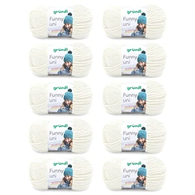Image of Grundl Wool, Polyester, Crema, 10 x 100 g