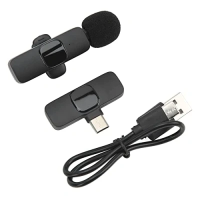 Image of Wireless Lavalier Microphone, Auto Matching Compact Microphone for Gaming (1)