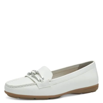 Image of Jana Women&#039;s 8 24676 42 Loafer, White Silver, 6 UK