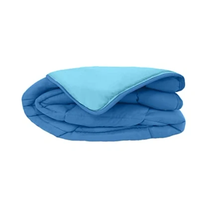 Image of Poyet Motte Calgary Quilt Polyester Blue/Azure, polyester, Gitane/Azur, 260x240x1 cm
