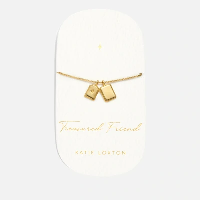 Image of Katie Loxton Carded Treasured Friend Gold Plated Bracelet