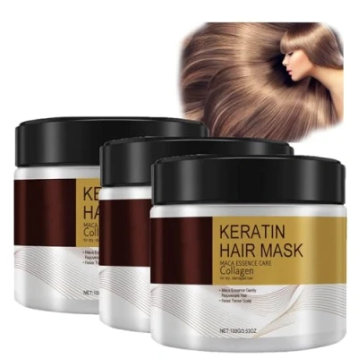 Image of Collagen Hair Treatment, Deep Repair Conditioning Argan Oil Mask Serum, for Dry Damaged (3 Pcs)