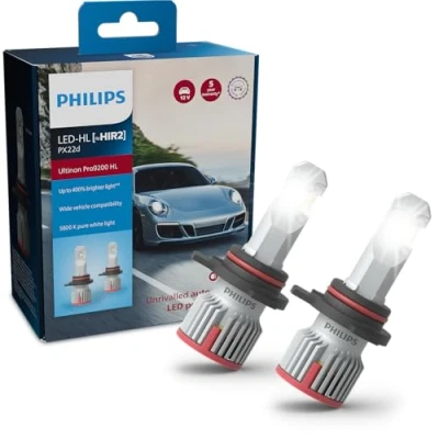 Image of Philips Ultinon Pro9200 LED car headlight bulb (HIR2), +400%, 5.800K, set of 2